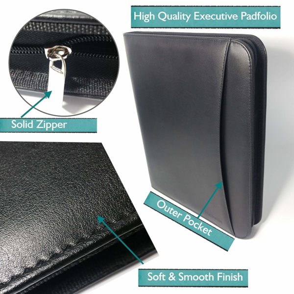 TUCKMER Padfolio With Zipper