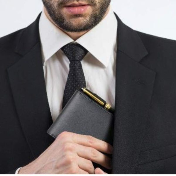 Mini Pocket Notepad Holder Set for Business Professionals – Includes Mini Note Pad and Pen