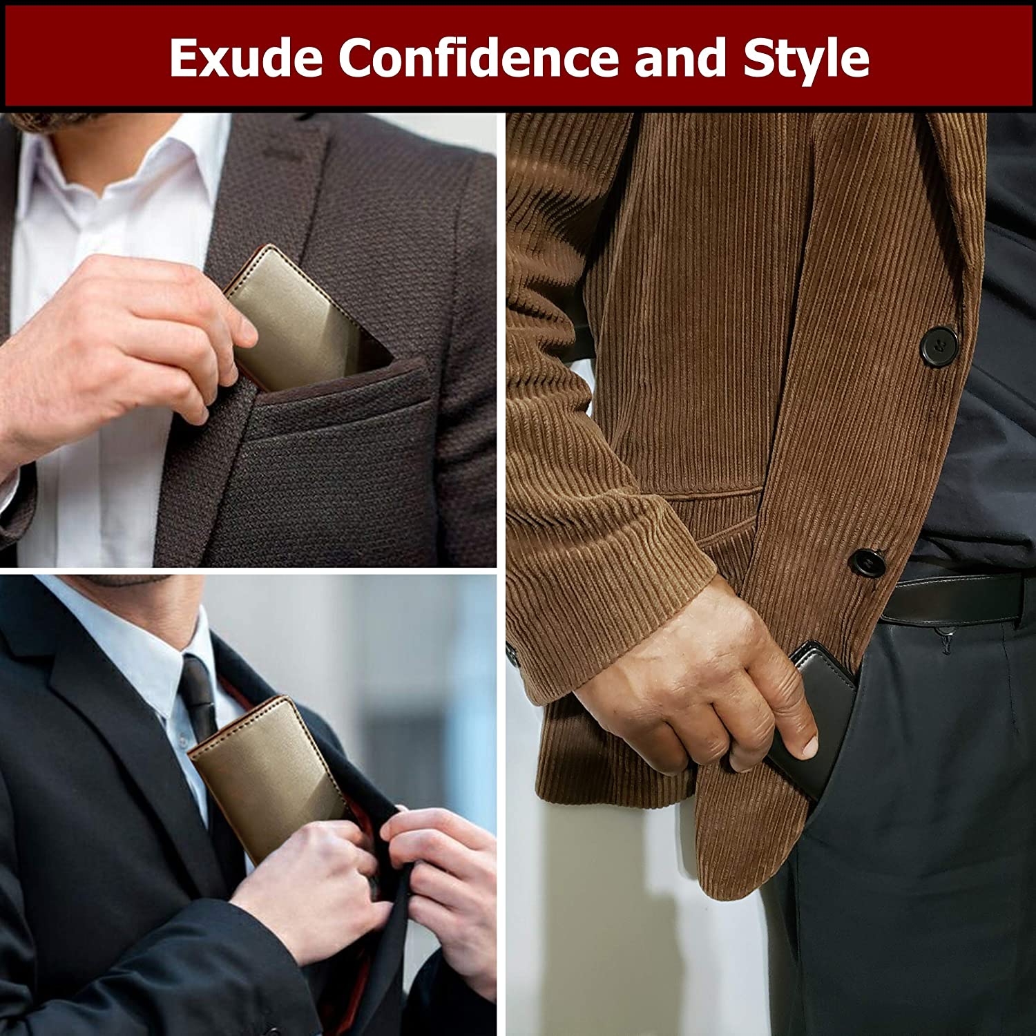 Business Card Holder for Men and Women – Genuine Leather and Premium Stainless-Steel - Image 4