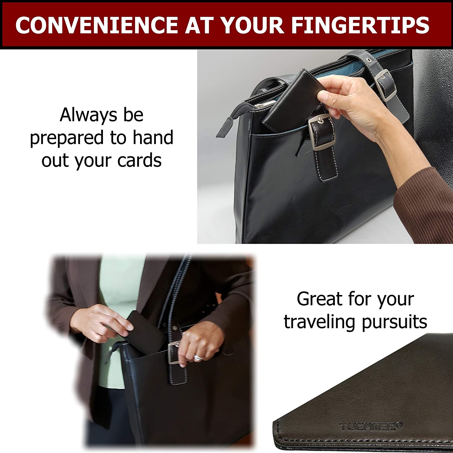 Business Card Holder for Men and Women – Genuine Leather and Premium Stainless-Steel - Image 5